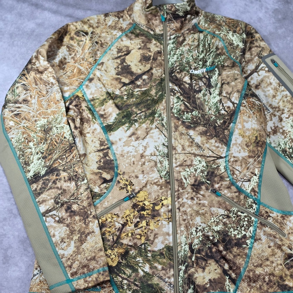 Cabelas Zonz Western Jacket Womens Medium Camo Excellent OutfitHer Hunting Zip